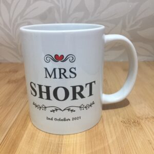 personalised mrs wedding gift mug